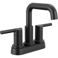 DELTA - Grifo De Baño Negro Mate Con Drenaje Push Pop Para Lavabo Moderno