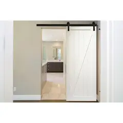 HOLZTEK - Kit Riel Puerta Deslizable Negro 200cm