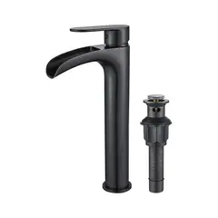 undefined - Grifo De Baño Con Diseño Cascada Acabado Bronce Aceitado Forious