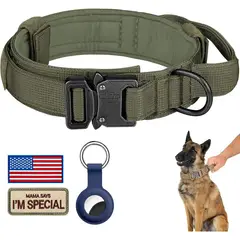 undefined - Collar Táctico Ajustable Con Asa De Control Y Funda Para Airtag