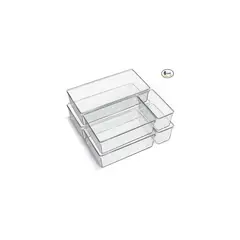 undefined - Organizador de Cajones de Plástico Transparente para Cocina 30 cm 2.5 L
