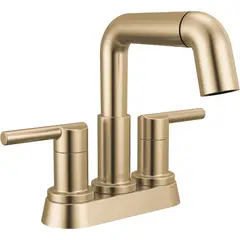 DELTA - Grifo De Baño Bronce Champán Con Pulverizador Desplegable