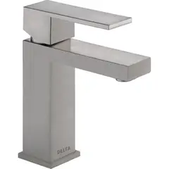 DELTA - Grifo De Baño Moderno Con Acabado Níquel Cepillado Y Desagüe Emergente