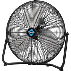 TORNADO - Ventilador Piso Industrial 20 Pulgadas Alta Velocidad Metal Negro