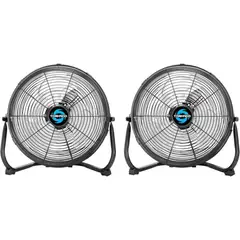 TORNADO - Ventilador Piso Industrial 12 Pulgadas 3 Velocidades Metal Paquete X2