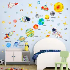 undefined - Calcomanía Pared Suplanet Sistema Solar Infantil Autoadhesiva Removible