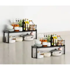 undefined - Organizadores de Estantes Apilables y Expandibles para Cocina y Gabinete