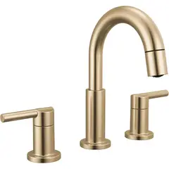 DELTA - Grifo De Lavabo Bronce Champán Con Rociador Extraíble Y Drenaje Incluido