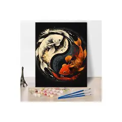 undefined - Pintura de Peces Koi con Yin Yang para Relajarse y Crear Arte