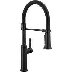 DELTA - Grifo De Cocina Rhett Estilo Profesional Con Rociador Extraíble Negro Mate