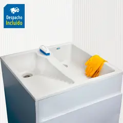 FIRPLAK - Lavadero Constru 60 x 60 cm- Blanco Brillante