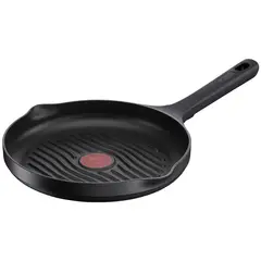 TEFAL - Sartén Tipo Grill 26 cm Trattoria Pro Aluminio Fundido con Antiadherente Confiable con Termoseñal Apto para Inducción