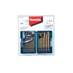 MAKITA - Juego de Brocas 19 Pzas para Metal Hss-tin