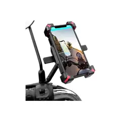 undefined - Soporte para Teléfono en Motocicleta con Montaje en Retrovisor y Bloqueo Rápido