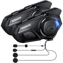 undefined - Intercomunicador para Casco de Moto con Audio Multitarea y Alcance de 2KM