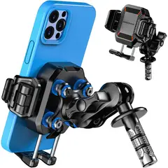 undefined - Soporte de Teléfono para Horquilla de Motocicleta con Bloqueo Rápido y Protección Antivibración