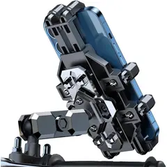 undefined - Soporte para Teléfono con Amortiguador Doble para Motocicleta y Bicicleta