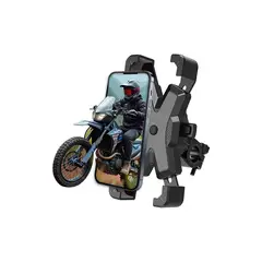 GENERIC - Soporte para Teléfono de Motocicleta con Bloqueo Cuádruple y Giro Total