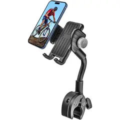 undefined - Soporte De Teléfono Para Bicicleta Con Cuello De Cisne Ajustable Y Rotación Universal