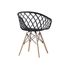 VIRTUAL MUEBLES - Silla Oasis con Brazos Negro con Espaldar