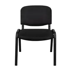 VIRTUAL MUEBLES - Silla Interlocutora Negro Con Espaldar Y Diseño Sencillo