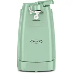 BELLA - Abrelatas Eléctrico Multifuncional con Afilador y Corte Seguro para Cocina