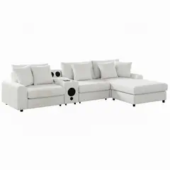 undefined - Sala Moderna Verona Elegant Blanco Ecocuero