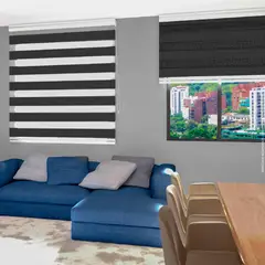 NOVELTY HOME - Cortina Elegance Screen Caracoli Negro 100X180 Cm