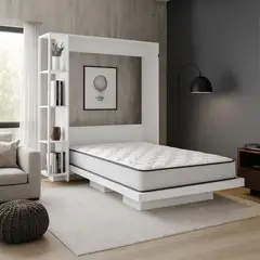 MUEBLES 2020 - Combo Colchón 140x190 cm + Cama Doble Abatible Siena Multifuncional
