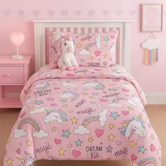 GENERICO - Juego De Sábanas Infantil Unicornios