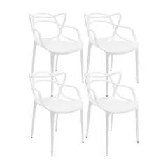 OR DESIGN - Set De 4 Sillas Exterior Sidney Con Brazos - Blanco