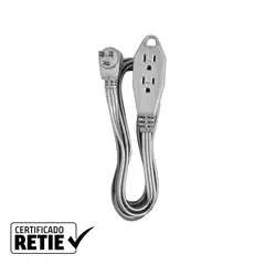 HALUX - Extensión Eléctrica 3 Sal Pp/t Cal 14 3 Mt Silver
