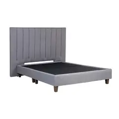 MUEBLES FIOTTI - Base Cama Doble 140 cm + Cabecero 145 cm Dinatap Gris