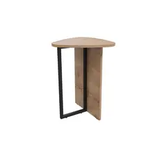JUST HOME COLLECTION - Mesa Auxiliar Logan 55x40x42cm Madera Natural Negro
