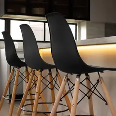 MQ - Silla Bar Modern Eiffel 55x117x42.5 cm Negra