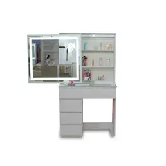 TKMODULARES - Espejo Tocador Blanco Moderno Con Almacenamiento