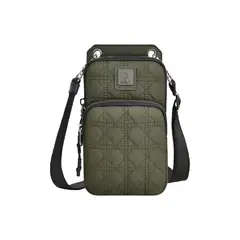 WIWU - Bandolera Mini Crossbody Verde Impermeable Con Cremallera Protegida