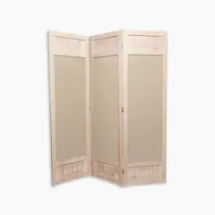 DIMI HOME - Biombo Santorino Madera Niebla Blanco 170x135