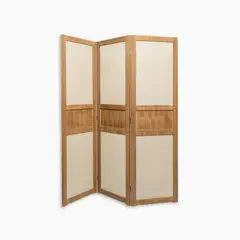 DIMI HOME - Biombo Creta Madera Duna 170x135x1 Tela Madre