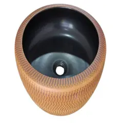 undefined - Lavamanos Artesanal Texturizado. Redondo 43*43*16. de Sobreponer.