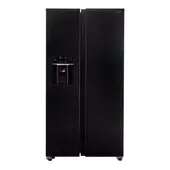 HACEB - Nevecón Side By Side 621 Litros Manija Integrada Panel Digital Dispensador de Agua Inverter Negro