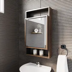 SENSI DACQUA - Gabinete Espejo Roma 75x43x16cm Coñac