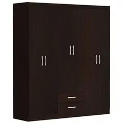 CASA BONITA - Armario 6 Puertas 2 Cajones 162x183x47 cm Chocolate