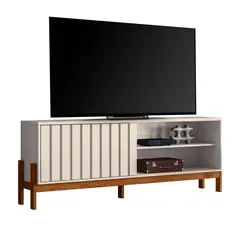 MULTIMUEBLES - Mesa Rack para TV 75 pulgadas Aurora Perla Canela