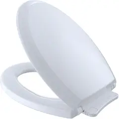 TOTO - Asiento De Inodoro Alargado Guinevere SoftClose Blanco Con Diseño Ergonómico