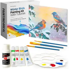 undefined - Kit De Pintura Acrílica Navideña Para Adultos Con Tutoriales En Video