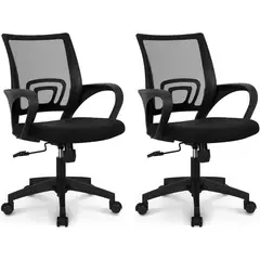 undefined - Silla De Oficina Ergonómica De Malla Con Soporte Lumbar Ajustable