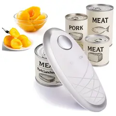 undefined - Abrelatas Eléctrico Plateado De Corte Suave Con Imán Circle Joy