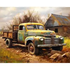 undefined - Pintura Por Números De Autos Clásicos Con Lienzo Acrílico Para Adultos