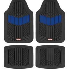 undefined - Tapetes De Goma Motor Trend DualFlex Con Diseño Deportivo De Dos Tonos